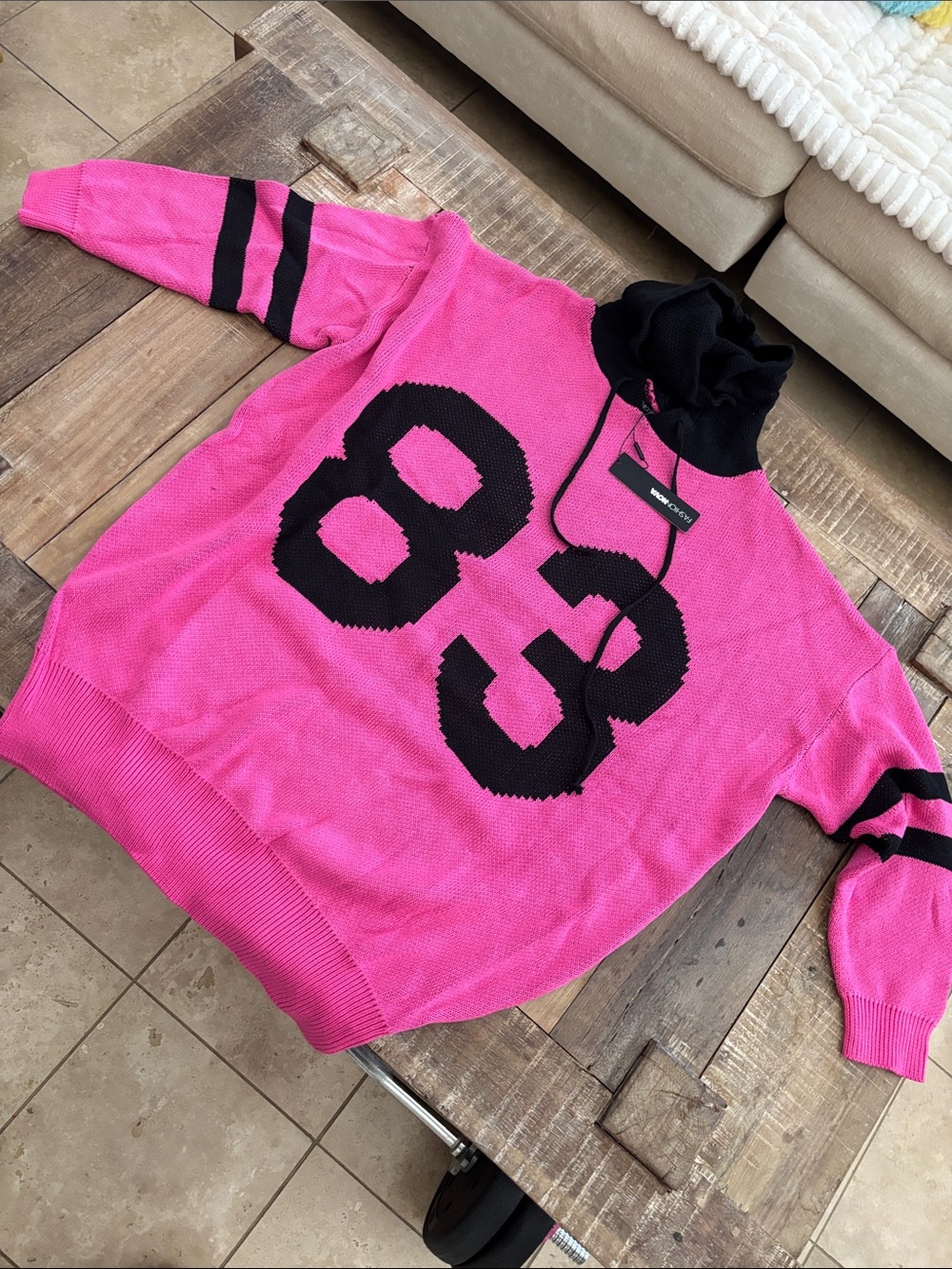 Fashion Nova Hooded Sweater Mini Dress NWT
